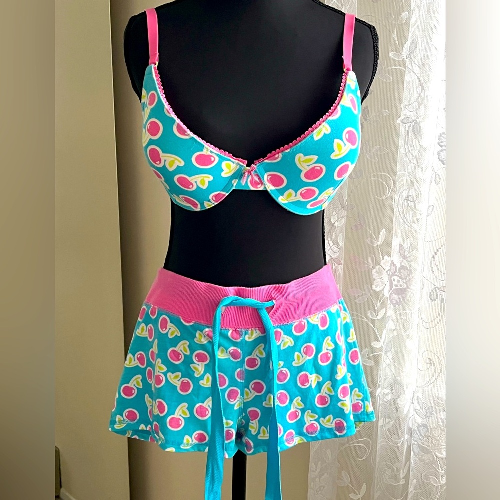 Fruit of the Loom Pink and Blue cotton 3 piece set sleepwear or sexy hangout